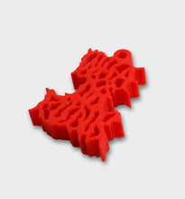 Load image into Gallery viewer, 3D Printed Punk Keychains by WHADAFUNK - red angle
